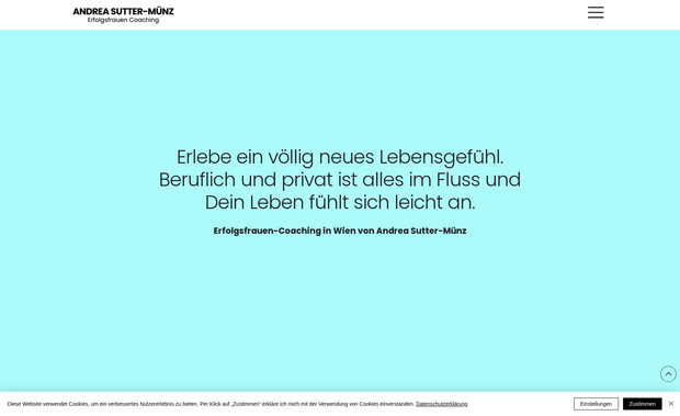 Coaching & Training: Für Andrea Sutter – Coach für Frauen in Wien haben wir eine frische und zugleich tiefgründige WIX Studio Webseite entwickelt. Der bestehende Name und die Domain wurden in einen modernen Markenauftritt integriert, der Leichtigkeit, Inspiration und Vertrauen vermittelt.

Mit klarer Struktur, durchdachtem Design und einer stimmigen Bildsprache entstand eine Webpräsenz, die Frauen direkt anspricht und Raum für persönliche Entwicklung schafft. Ergänzt durch SEO-Optimierung und eine vollständige technische Einrichtung ist die Seite nicht nur optisch stark, sondern auch nachhaltig erfolgreich.