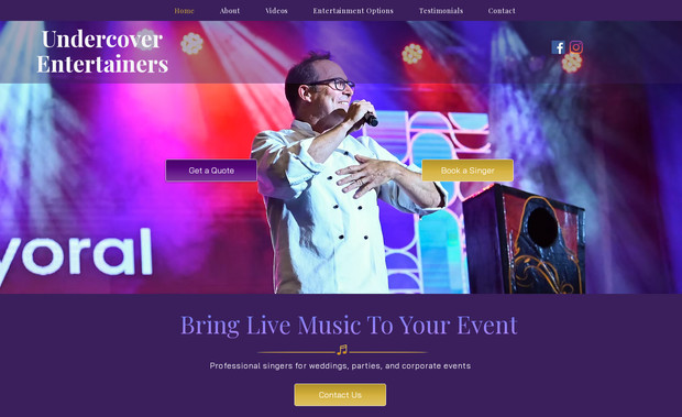 Undercover Entertainers: This was a complete site redesign from a DIY effort, to a new professional creation.