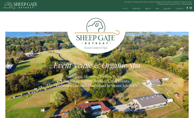 Sheep Gate Retreat Event Venu: Sheep Gate Retreat is a wedding and event venu in Mt. Juliet, TN. We created this beautiful website for their business that features custom graphics, advanced SEO, photo gallery, and a custom contact form that helps the owner collect sales leads. We created an email marketing template that allows her t stay in touch with clients and prospects.