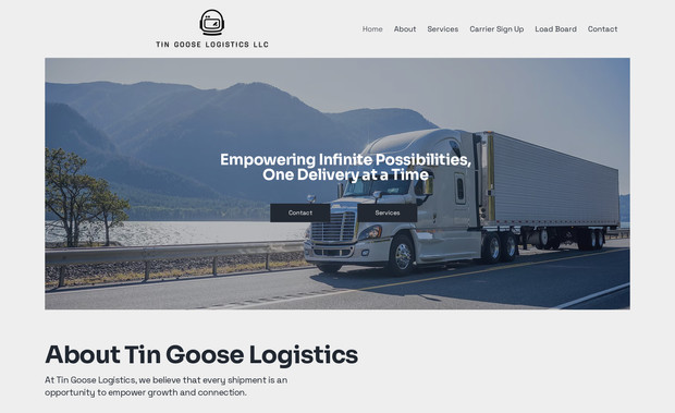 Tin Goose Logistics: Logistics Company Website