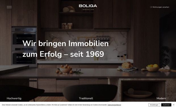 BOLIGA AG – Immobilien: Unser Einsatzgebiet mit NOOANÇA umfasste die Bereiche Innenarchitektur und Marketing für sieben neu entwickelte Eigentumswohnungen in der Ostschweiz. 

→ Kompletter Relaunch der Boliga-Webseite.
→ Integration einer Vermarktungsseite für den Verkauf der 7 Eigentumswohnungen.
→ Erstellung einer Verkaufsdokumentation, die zum Download für Interessenten bereit steht.