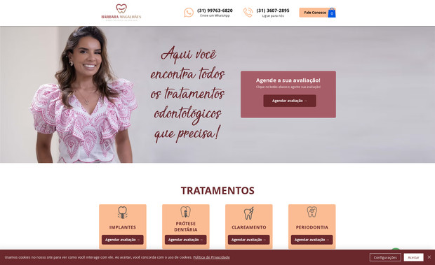 Barbara Magalhães: Landing Page para a dentista Bárbara Magalhães em Sabará - MG.