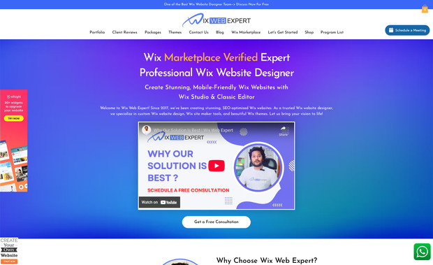 Wix Web Expert: Wix Web Expert is a team or agency that specializes in providing website design and development services using the Wix platform. They have been in the industry since 2017 and are known for their expertise in creating fully responsive and mobile-friendly websites with SEO services. The team comprises experts in various fields, ensuring that clients receive the best possible service. They offer premium Wix templates and are committed to delivering quality service, focusing on customer satisfaction. They also prioritize affordability, as Wix's pricing is accessible to many. The Wix Web Expert team is available 24/7 to assist clients and address any concerns they may have.