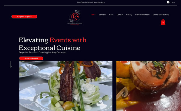 Tasty Creations Caterning: New Website design and content.
New Logo design