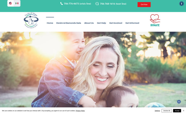 Circle of Hope: Circle of Hope is a private, non-profit, 501(c)3 multi-faceted domestic violence agency whose mission is to support, empower and bring hope to those affected by domestic violence through advocacy, awareness, education, and community partnerships.