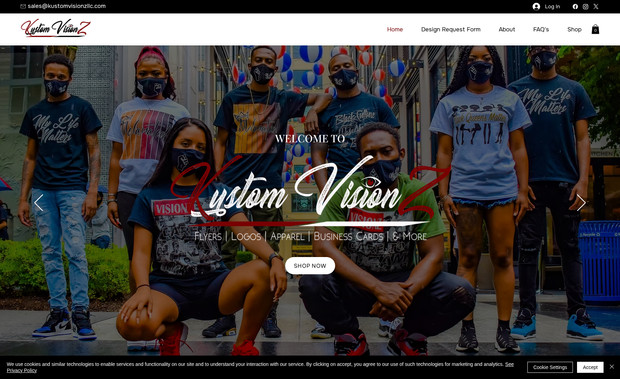 Kustom VisionZ, LLC: At Kustom VisionZ, LLC, we believe that every idea deserves to be brought to life with creativity, precision, and passion. Founded by Keaton Zimmerman, Kustom VisionZ is a full-service graphic design company dedicated to providing high-quality, customized solutions for businesses, brands, and individuals.