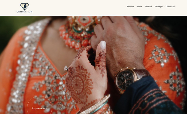 Odyssey Films: Complete design of entire website to portray wedding videography business.