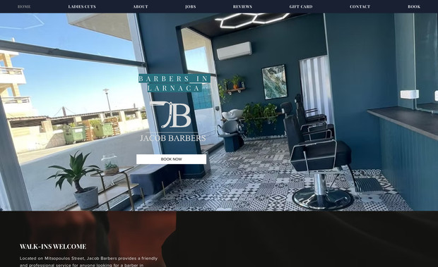 Jacob Barbers Cyprus: A fantastic barbers website with a stunning dark design as well as built in eCommerce. 