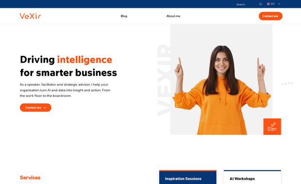 VeXir: Bizimuhit designed Vexir's professional website that will serve to catch visitors' attention for Power BI and other data related professions. 
This design smoothly welcomes distinct and live colors through each page.