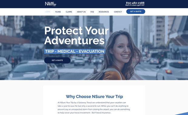 Nsure Your Trip: Travel insurance company.