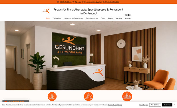 Gesundheit & Physiotherapie : Redesign der Webseite und SEO Optimierung
