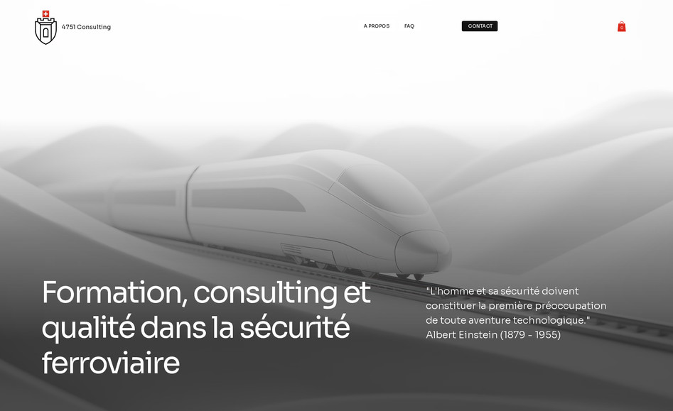 Sqs Consulting: Conception d’un site Wix Studio de formation en ligne. Mise en page structurée et responsive design, intégration d’apps de fonctionnalités, balisage Seo Google, suivi qualité et formation.