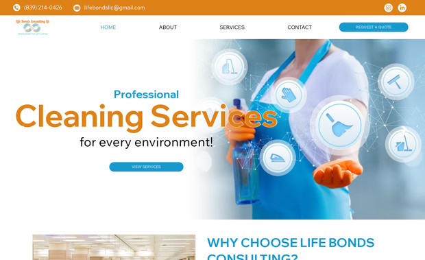 Life Bonds Consulting: Digital Stylz designed a 3–6 page website for Life Bonds Consulting, a cleaning business, to professionally present their services, values, and contact information.







