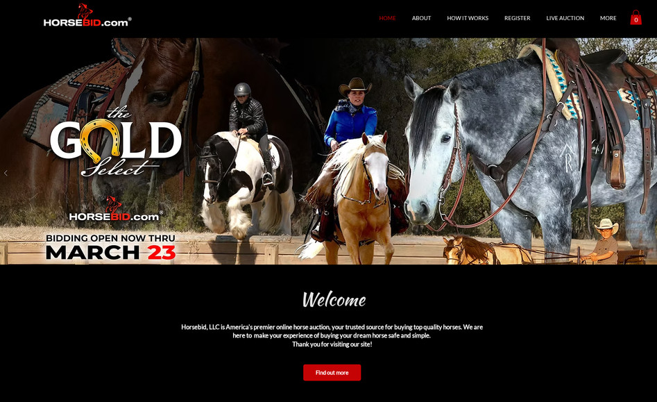 Horsebid: Website Design & Development, SEO, Automations, Forms, CMS + Dynamic Pages, E-Commerce Store