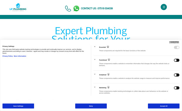 LP Plumbing: I love working with skilled and passionate tradespeople, and LP Plumbing’s website was no exception. This London-based client wanted to highlight the quality of his work and showcase the range of services he provides, supported by genuine customer testimonials.