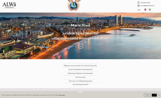 Alwå Advokatbyrå: One pager till Alwå Advokatbyrå. Från tom mall.