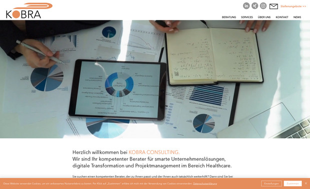 KOBRA CONSULTING: ERSTELLUNG VON:
Logo Redesign - Content Plan - Videoschnitt - Webdesign - Texte - Businessfotografie - Social Media Schulung