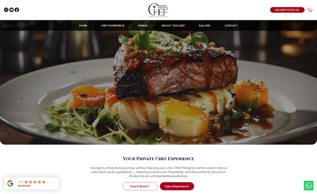 Vincent Pellegrini: Site para um chef Internacional