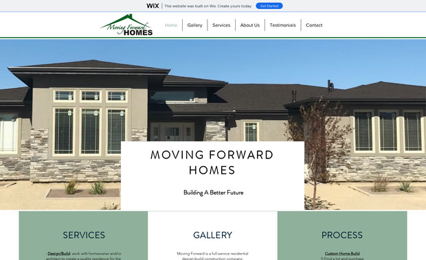 Classic Website Creation - Moving Forward Homes: 2 page website creation