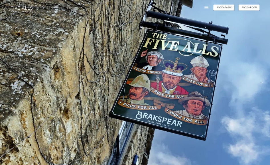 The Five Alls: The client wanted a fresh website that they could manage their content, such as menu changes and special events. With links to their specialist room & table reservation booking systems, the pub is now completely independent and can react quickly to the demands of a modern pub and restaurant.