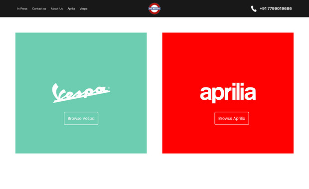 Ora Motors: Vespa Dealer website