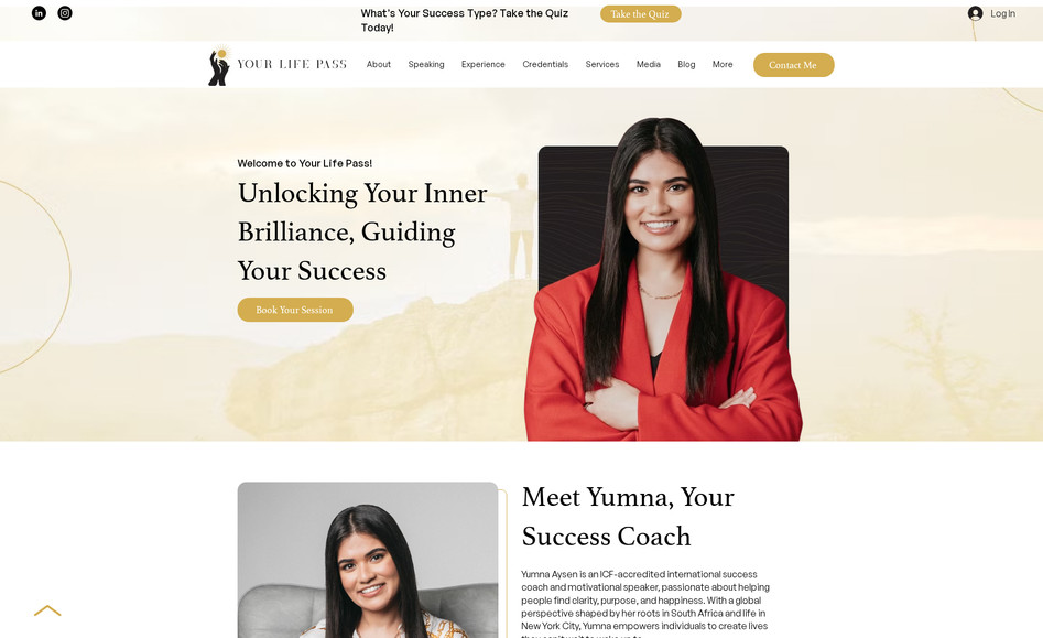 Your Life Pass: This is my client Yumna Aysen's project. My responsibility was to ensure the website is responsive across all devices and to optimize it for fast loading on mobile devices.