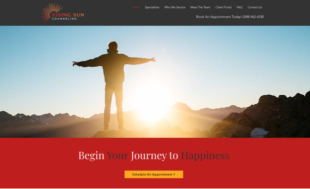 Rising Sun Counseling: Complete website design and ongoing SEO and Google Ads management.