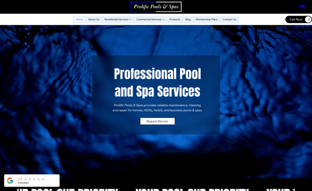 Prolific Pool & Spa: Website Design and Development:

Developed a User-Friendly Website: Built a website that is easy to navigate and provides a positive user experience on all devices (desktop, tablet, mobile).

Implemented a Clean, Appealing Design: The website likely uses high-quality visuals, potentially including a hero image or video showcasing beautiful pools, and clear, concise text to effectively communicate Prolific Pools & Spas's services and expertise.

Optimized for Search Engines (SEO): Implemented SEO best practices to improve the website's ranking in search results for relevant keywords like "pool repair northern colorado" or "pool maintenance CSU."

Integrated Calls to Action (CTAs): The website has clear CTAs throughout, such as buttons or prompts encouraging visitors to contact Prolific Pools & Spas for a free quote or schedule an appointment.

