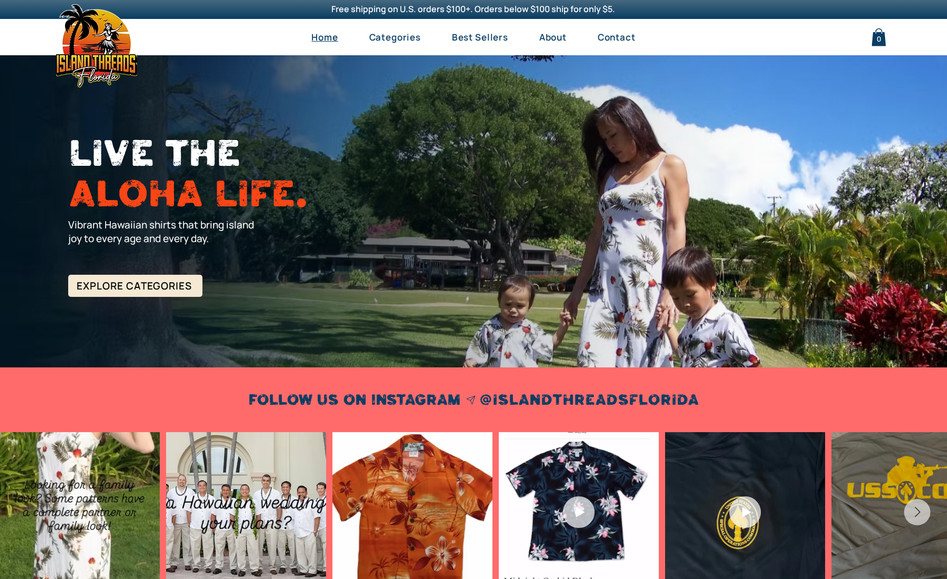 Tropical Clothing Ecommerce: Created a whole new look for his ecommerce site, with reorganizing for a user-friendly experience to navigate the categories and products, and maximum conversion rates.       We utilized A.I. programs to animate images to videos such as the boy running and shirt moving in the bottom.