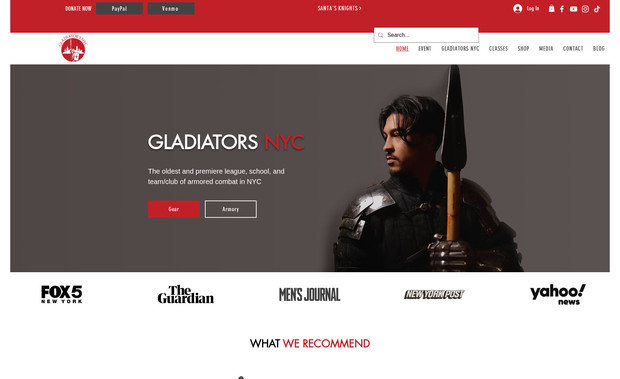 Gladiators NYC New: The oldest and premiere league, school, and team/club of armored combat in NYC.