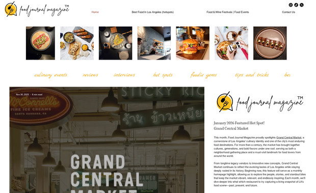 Food Journal Magazine: Food & Wine Festival & Foodie Hotspots