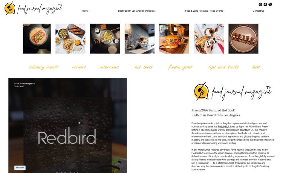 Food Journal Magazine: Food & Wine Festival & Foodie Hotspots