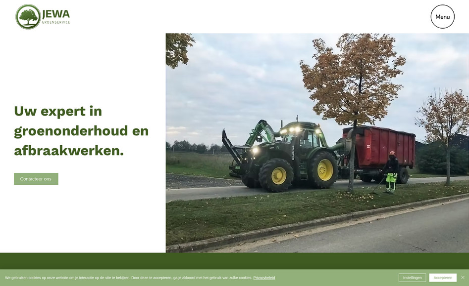 Jewagroenservice: Gemaakt in Wix Studio