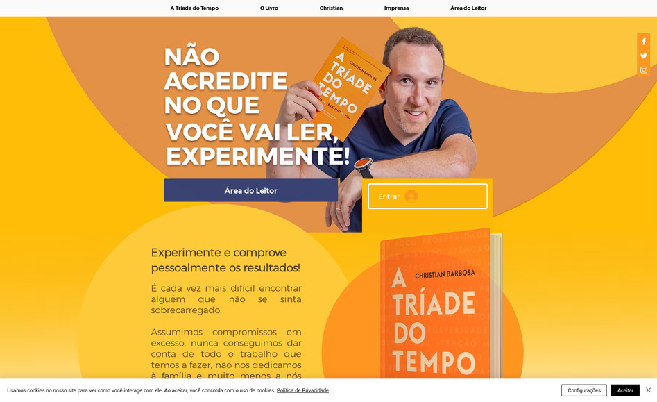 Tríade do Tempo: Christian Barbosa, o maior especialista em gestão do tempo no Brasil, oferece uma solução definitiva para quem deseja uma vida mais equilibrada através do seu bestseller A Tríade do Tempo e coube a equipe aktiweb posicionar esse sucesso na Internet através do site triade.com.br.