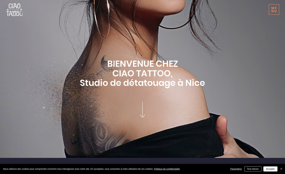 Ciao Tattoo: Site internet Wix Studio
