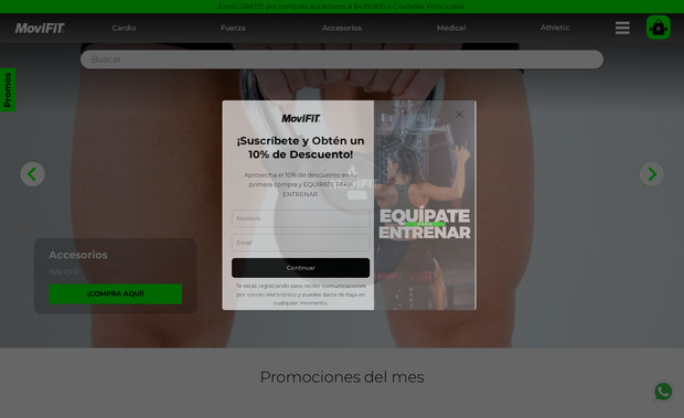 Movifit Ecommerce: Servicio personalizado con técnicos certificados · Equípate para · entrenar. · Equipos de entrenamiento físico y rehabilitación.