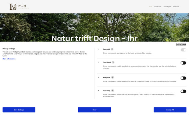 DAUM Aussengestaltung: Natur trifft Design - Ihr Traumgarten, unser Handwerk! Modernes Webdesign.