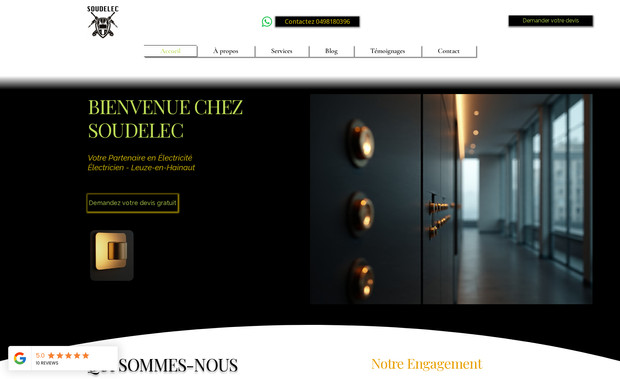Soudelec: Refonte complète du site SoudElec sur Wix® : modernisation du design, amélioration de l’expérience utilisateur et optimisation mobile. Mise en place d’un CMS pour gérer des pages dynamiques, intégration de formulaires et structuration des contenus pour une navigation plus claire et une meilleure visibilité en ligne.