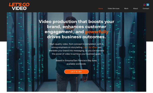 Let's Go Video: Branding and website design
