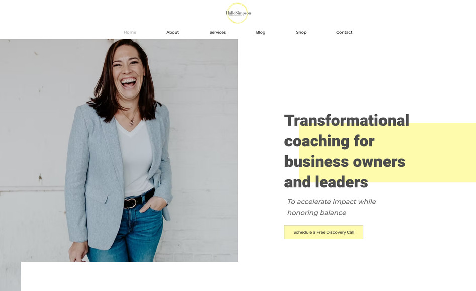 Halle Simpson - Business & Life Coach: I built this website from scratch for a business and life coach that wanted to be known as an expert in her field.