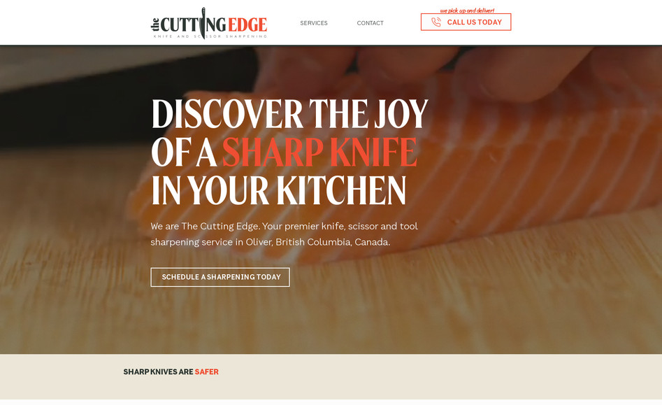 The Cutting Edge : Logo and website design
