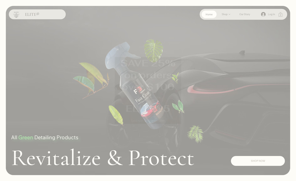 Elite: Became a partner on this project as the only green Ceramic Coating product.