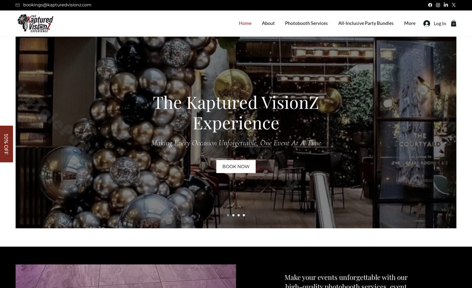 Kaptured Visionz: Keaton Zimmerman’s motivation for creating The Kaptured VisionZ Experience is an all-in-one event solution stemming from a passion for bringing people together and capturing unforgettable memories. The idea of blending creativity with technology to enhance events suggests a visionary approach to making special moments last forever.