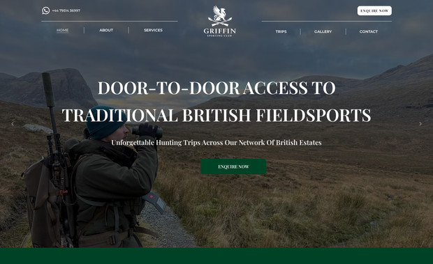 Griffin Sporting Club: Its a Wix studio Site built from scratch and its fully responsive. Appointment Booking system is set in site.