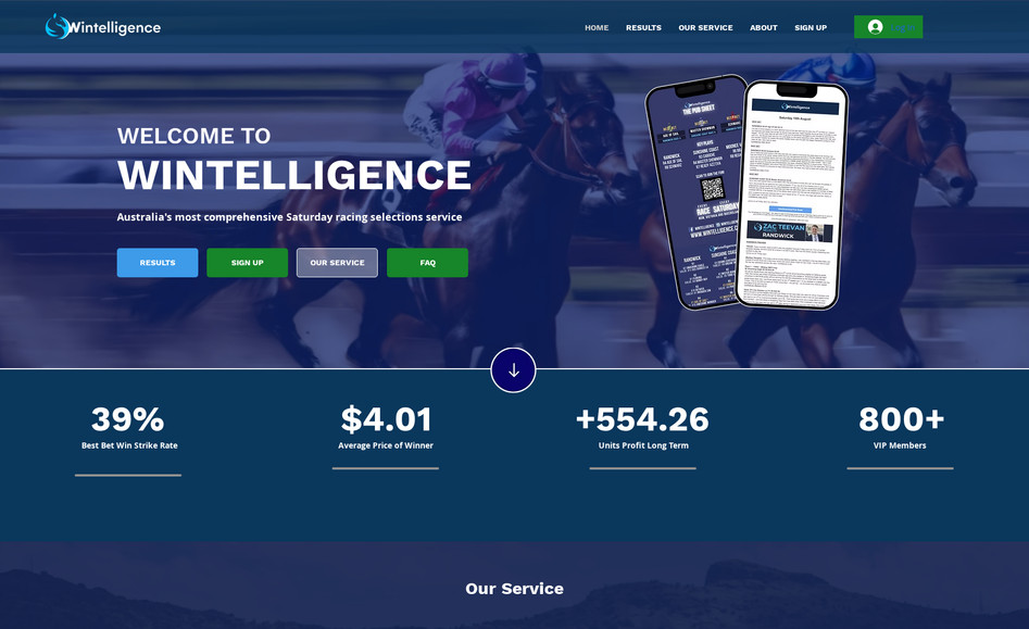 Wintelligence.com.au: Wintelligence.com.au is a modern, data-driven website built to deliver premium horse-racing analysis, tips, and results to Australian members. The project includes designing and developing a sleek, responsive site with a secure membership system, automated subscriptions, and an easy-to-use content management system for publishing race previews, performance stats, and downloadable pub sheets. Focused on credibility, performance, and conversion, the platform integrates payment processing, email automation, and analytics tracking to provide users with timely insights and a seamless subscription experience across all devices.