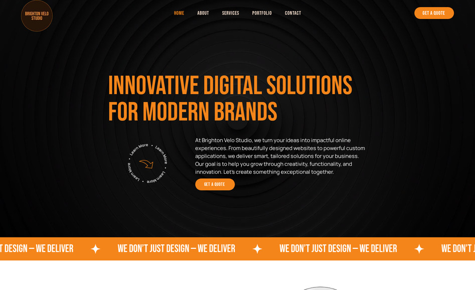 Brighton Velo Studio: This is my business website, which I designed and optimized. Currently, I'm working on SEO to help it rank on Google.