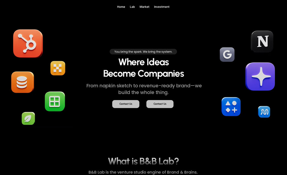 Brand And Brains: We designed and developed the Brand & Brains website entirely from scratch, including brand identity, UI/UX layout, and fully custom Wix pages. The site showcases the company’s multi-vertical offerings with a modern, high-conversion structure, optimized for speed and a seamless user experience across devices.
