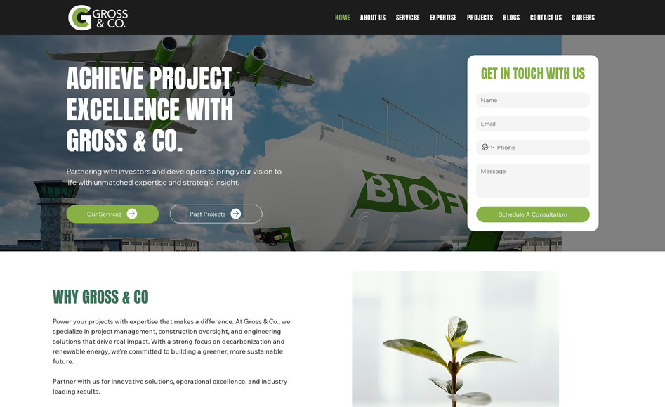 Gross & Co.: Full website design