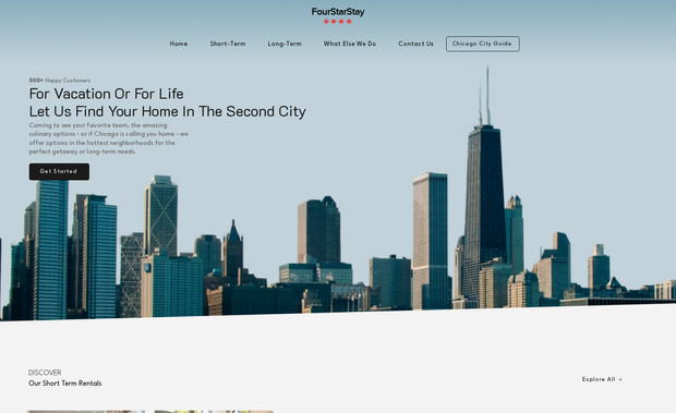 Four Star Stay: Project Description: FourStarStay.com Optimization and Redesign

Project Overview:
Kendall Development collaborated with Four Star Stay to transform their digital presence, optimize their site for search engines, and create an intuitive user experience.

Design Aspects
Responsive Web Design:

Implemented a mobile-first design approach to ensure seamless browsing across all devices.
Used modern, clean, and aesthetically pleasing design elements to capture users’ attention and provide an enjoyable browsing experience.
UX/UI Enhancements:

Simplified navigation with a clear, intuitive menu, including Home, Short-Term Rentals, Long-Term Rentals, What Else We Do, Contact Us, and the Chicago City Guide.
Improved the usability of listing pages for short-term and long-term rental properties by including essential details like the number of beds, baths, and guest capacity.
Integrated high-quality images for each property, highlighting the best features.
Created clear CTA (Call to Action) buttons to guide users toward booking properties and contacting Four Star Stay for more information.
Content Presentation:

Presented content in a structured, easy-to-read format, enhancing user engagement and readability.
Utilized ample whitespace to improve content layout, making key information stand out.
SEO Optimization
Keyword Research and Implementation:

Conducted comprehensive keyword research to identify relevant terms such as "Chicago rental properties," "short-term rentals in Chicago," and "long-term rentals in Chicago."
Strategically integrated these keywords throughout the website content to boost search engine rankings.
On-Page SEO:

Optimized meta tags, including title tags and meta descriptions, with targeted keywords to improve click-through rates from search engine results pages.
Ensured all image alt tags were descriptive and included primary keywords to enhance image search visibility.
Improved internal linking structure to distribute link equity throughout the site and enhance user navigation.
Content Creation:

Developed SEO-friendly content, including informative property descriptions and engaging blog posts about Chicago attractions and lifestyle.
Incorporated keyword-rich headings and subheadings (H1, H2, H3) to improve content hierarchy and relevance for search engines.
Technical SEO:

Enhanced website load speed by optimizing images and leveraging browser caching.
Ensured mobile optimization to meet the standards of Google's mobile-first indexing.
Implemented SSL to ensure the site was secure and to improve rankings since SSL is a known ranking factor.
Results:
Improved User Engagement: The redesigned user interface and clear navigation significantly increased the average session duration and decreased bounce rates.
Enhanced Visibility: The comprehensive SEO strategy led to higher rankings on search engine results pages, driving more organic traffic to the site.
Increased Bookings: The integration of user-friendly property listings and clear CTAs resulted in a noticeable uptick in rental inquiries and bookings.