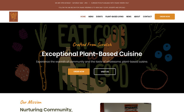 Cacao Tree Cafe: Full website design